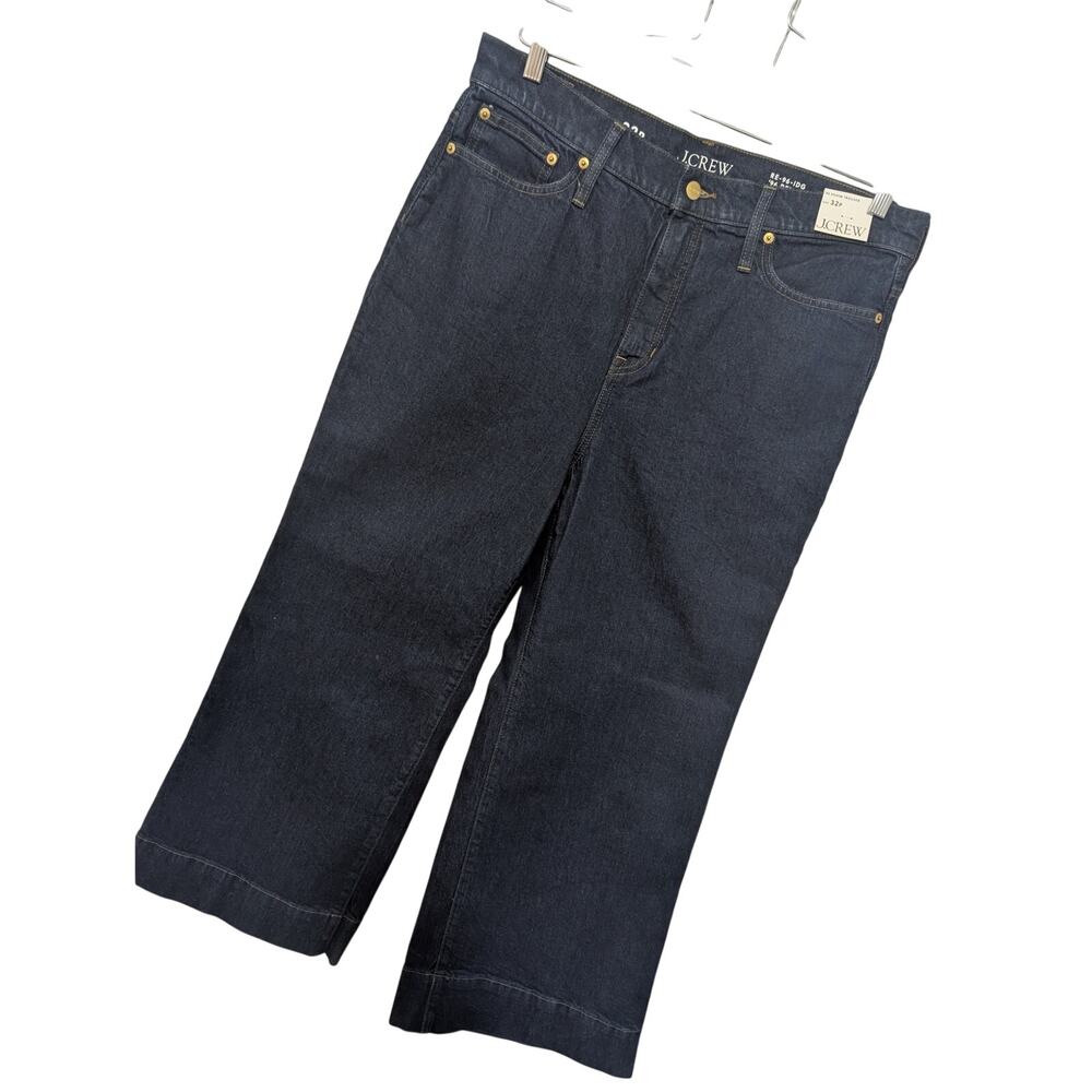 NWT! J. CREW! DEEP BLUE DENIM "'96 DENIM TROUSER" WIDE LEG, 5 POCKET JEANS! 14P - Picture 14 of 14